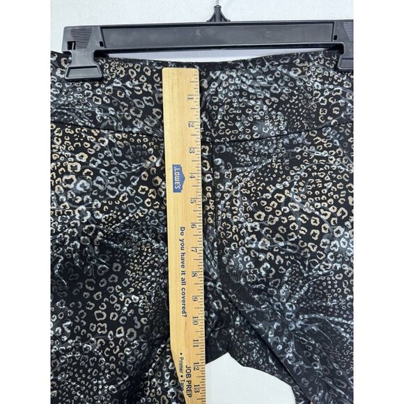 Soft Surroundings Mixte Pants Womens Small Black Metallic Leopard Ankle 2DE36 - Picture 8 of 9